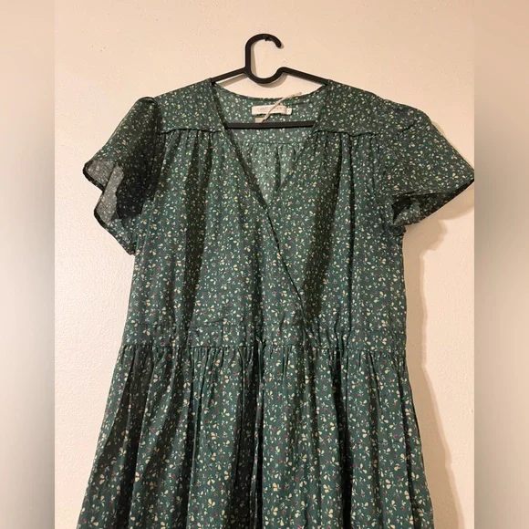 Simply Dawn Dark Green Floral Midi Dress - Picture 2 of 3